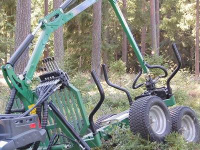 Kellfri Forestry trailer with crane 3.6 m